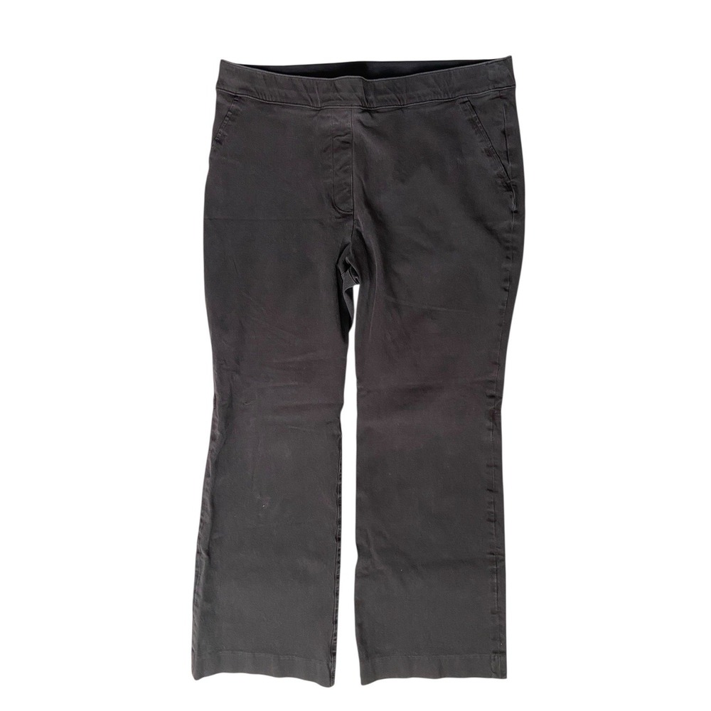 Spanx On The Go Kick Flare Pants size L Black Ponte Knit Stretch Elevated Basics